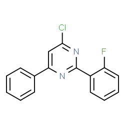 ChemSpider 2D Image | 4-Chloro-2-(2-fluorophenyl)-6-phenylpyrimidine | C16H10ClFN2