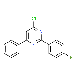 ChemSpider 2D Image | 4-Chloro-2-(4-fluorophenyl)-6-phenylpyrimidine | C16H10ClFN2