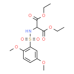 ChemSpider 2D Image | Diethyl {[(2,5-dimethoxyphenyl)sulfonyl]amino}malonate | C15H21NO8S