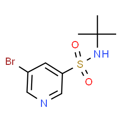 ChemSpider 2D Image | 5-Bromo-N-tert-butylpyridine-3-sulfonamide | C9H13BrN2O2S