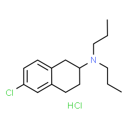 ChemSpider 2D Image | 6-Chloro-N,N-dipropyl-1,2,3,4-tetrahydro-2-naphthalenamine hydrochloride (1:1) | C16H25Cl2N
