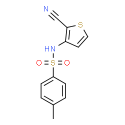 ChemSpider 2D Image | N-(2-Cyano-3-thienyl)-4-methylbenzenesulfonamide | C12H10N2O2S2