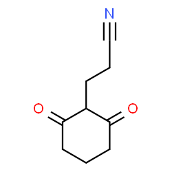ChemSpider 2D Image | 3-(2,6-Dioxocyclohexyl)propanenitrile | C9H11NO2