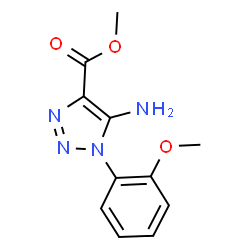 ChemSpider 2D Image | Methyl 5-amino-1-(2-methoxyphenyl)-1H-1,2,3-triazole-4-carboxylate | C11H12N4O3