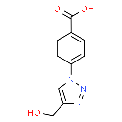 ChemSpider 2D Image | 4-[4-(Hydroxymethyl)-1H-1,2,3-triazol-1-yl]benzoic acid | C10H9N3O3
