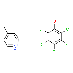 ChemSpider 2D Image | 2,4-Dimethylpyridinium pentachlorophenolate | C13H10Cl5NO