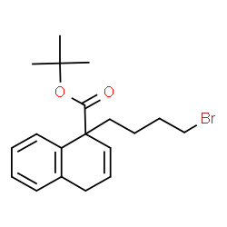 ChemSpider 2D Image | 2-Methyl-2-propanyl 1-(4-bromobutyl)-1,4-dihydro-1-naphthalenecarboxylate | C19H25BrO2