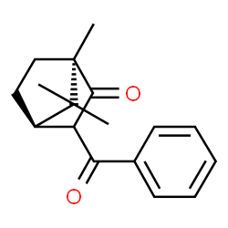 ChemSpider 2D Image | (1R,4R)-3-Benzoyl-1,7,7-trimethylbicyclo[2.2.1]heptan-2-one | C17H20O2