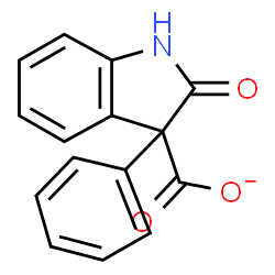 ChemSpider 2D Image | 2-Oxo-3-phenyl-3-indolinecarboxylate | C15H10NO3