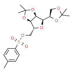 ChemSpider 2D Image | (3aR,4R,6R,6aS)-6-[(4R)-2,2-Dimethyl-1,3-dioxolan-4-yl]-2,2-dimethylperhydrofuro[3,4-d][1,3]dioxol-4-yl-methyl 4-methyl-1-benzenesulfonate | C20H28O8S
