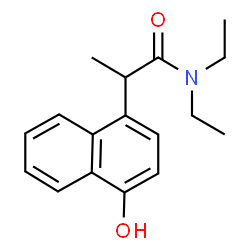 ChemSpider 2D Image | N,N-Diethyl-2-(4-hydroxy-1-naphthyl)propanamide | C17H21NO2
