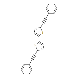 ChemSpider 2D Image | 5,5′-bis(phenylethynyl)-2,2′-bithiophene | C24H14S2