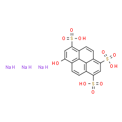 ChemSpider 2D Image | 8-hydroxypyrene 1,3,6-trisulfonic acid trisodium | C16H10Na3O10S3