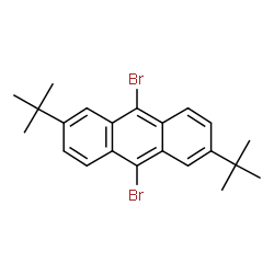 ChemSpider 2D Image | 9,10-dibromo-2,6-di-tert-butylanthracene | C22H24Br2