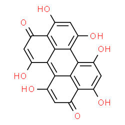 ChemSpider 2D Image | 1,4,6,7,9,12-Hexahydroxy-3,10-perylenedione | C20H10O8