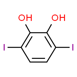 ChemSpider 2D Image | 3,6-Diiodo-1,2-benzenediol | C6H4I2O2