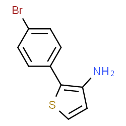 ChemSpider 2D Image | 2-(4-Bromophenyl)-3-thiophenamine | C10H8BrNS