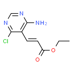 ChemSpider 2D Image | ethyl 3-(4-amino-6-chloropyrimidin-5-yl)acrylate | C9H10ClN3O2