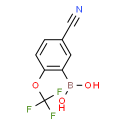 ChemSpider 2D Image | 5-Cyano-2-(trifluoromethoxy)phenylboronic acid | C8H5BF3NO3