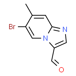 ChemSpider 2D Image | 6-Bromo-7-methylimidazo[1,2-a]pyridine-3-carbaldehyde | C9H7BrN2O