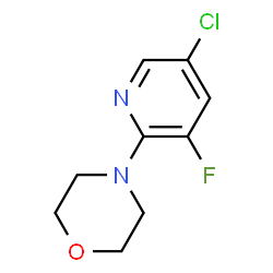 ChemSpider 2D Image | 4-(5-Chloro-3-fluoro-2-pyridinyl)morpholine | C9H10ClFN2O