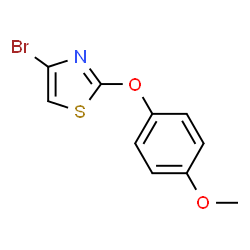 ChemSpider 2D Image | 4-Bromo-2-(4-methoxyphenoxy)thiazole | C10H8BrNO2S