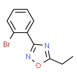 ChemSpider 2D Image | 3-(2-Bromophenyl)-5-ethyl-1,2,4-oxadiazole | C10H9BrN2O