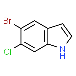 ChemSpider 2D Image | 5-Bromo-6-chloro-1H-indole | C8H5BrClN