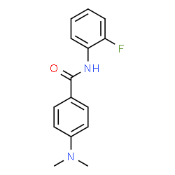 ChemSpider 2D Image | 4-(Dimethylamino)-N-(2-fluorophenyl)benzamide | C15H15FN2O