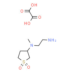 ChemSpider 2D Image | N-(1,1-Dioxidotetrahydro-3-thiophenyl)-N-methyl-1,2-ethanediamine ethanedioate (1:1) | C9H18N2O6S