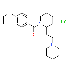 ChemSpider 2D Image | (4-Ethoxyphenyl){2-[2-(1-piperidinyl)ethyl]-1-piperidinyl}methanone hydrochloride (1:1) | C21H33ClN2O2