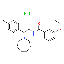 ChemSpider 2D Image | N-[2-(1-Azepanyl)-2-(4-methylphenyl)ethyl]-3-ethoxybenzamide hydrochloride (1:1) | C24H33ClN2O2