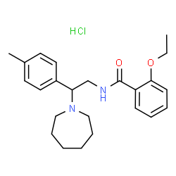ChemSpider 2D Image | N-[2-(1-Azepanyl)-2-(4-methylphenyl)ethyl]-2-ethoxybenzamide hydrochloride (1:1) | C24H33ClN2O2