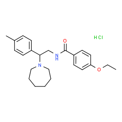 ChemSpider 2D Image | N-[2-(1-Azepanyl)-2-(4-methylphenyl)ethyl]-4-ethoxybenzamide hydrochloride (1:1) | C24H33ClN2O2