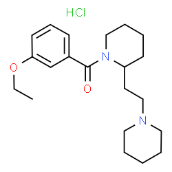 ChemSpider 2D Image | (3-Ethoxyphenyl){2-[2-(1-piperidinyl)ethyl]-1-piperidinyl}methanone hydrochloride (1:1) | C21H33ClN2O2