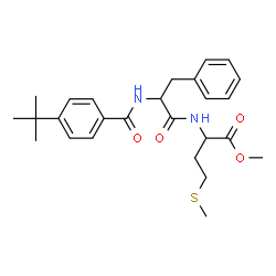ChemSpider 2D Image | Methyl N-[4-(2-methyl-2-propanyl)benzoyl]phenylalanylmethioninate | C26H34N2O4S