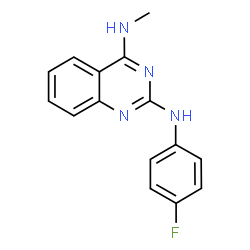 ChemSpider 2D Image | N~2~-(4-Fluorophenyl)-N~4~-methyl-2,4-quinazolinediamine | C15H13FN4