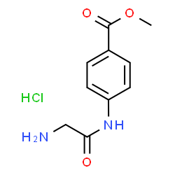 ChemSpider 2D Image | Methyl 4-(glycylamino)benzoate hydrochloride (1:1) | C10H13ClN2O3