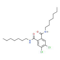 ChemSpider 2D Image | 4,5-Dichloro-N,N'-diheptylphthalamide | C22H34Cl2N2O2