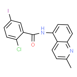ChemSpider 2D Image | 2-Chloro-5-iodo-N-(2-methyl-5-quinolinyl)benzamide | C17H12ClIN2O
