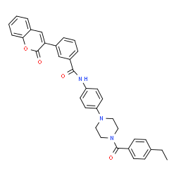 ChemSpider 2D Image | N-{4-[4-(4-Ethylbenzoyl)-1-piperazinyl]phenyl}-3-(2-oxo-2H-chromen-3-yl)benzamide | C35H31N3O4