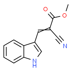 ChemSpider 2D Image | Methyl 2-cyano-3-(1H-indol-3-yl)acrylate | C13H10N2O2