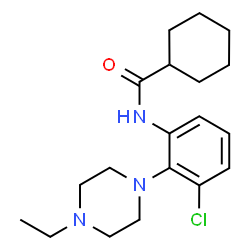 ChemSpider 2D Image | N-[3-Chloro-2-(4-ethyl-1-piperazinyl)phenyl]cyclohexanecarboxamide | C19H28ClN3O