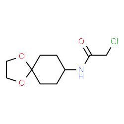 ChemSpider 2D Image | 2-Chloro-N-(1,4-dioxaspiro[4.5]dec-8-yl)acetamide | C10H16ClNO3