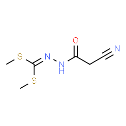 ChemSpider 2D Image | Dimethyl (cyanoacetyl)carbonodithiohydrazonate | C6H9N3OS2