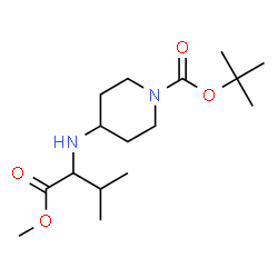 ChemSpider 2D Image | tert-Butyl 4-{[1-(methoxycarbonyl)-2-methylpropyl]amino}-1-piperidinecarboxylate | C16H30N2O4