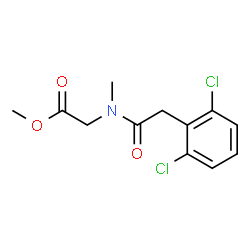ChemSpider 2D Image | Methyl N-[(2,6-dichlorophenyl)acetyl]-N-methylglycinate | C12H13Cl2NO3