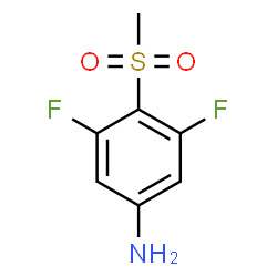 ChemSpider 2D Image | 3,5-Difluoro-4-(methylsulfonyl)aniline | C7H7F2NO2S
