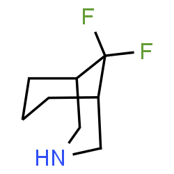 ChemSpider 2D Image | 9,9-Difluoro-3-azabicyclo[3.3.1]nonane | C8H13F2N