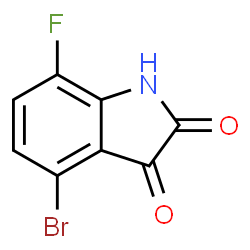 ChemSpider 2D Image | 4-Bromo-7-fluoroindoline-2,3-dione | C8H3BrFNO2